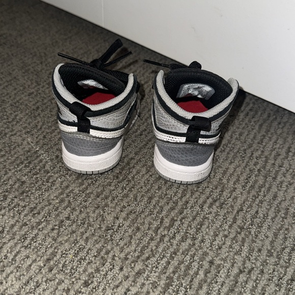 Black,Grey,White and Red Toddler Air Jordans - Picture 4 of 4